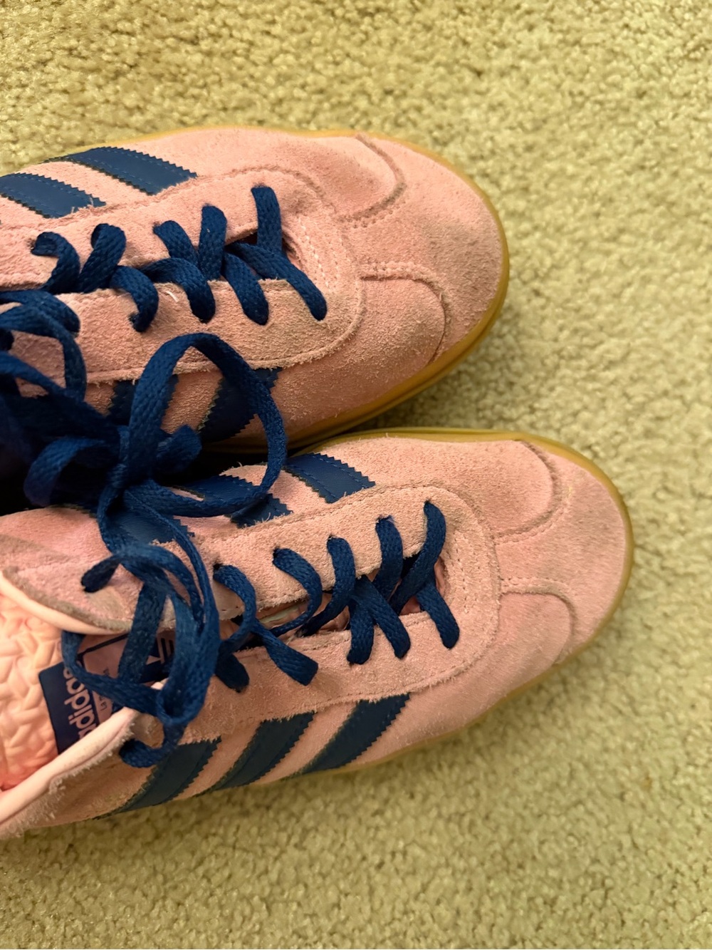 Adidas Gazelle Platform Shoes - Pink / Navy - Picture 3 of 8